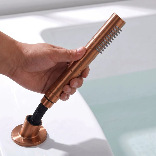 3-Odprtinska Armatura za Kad Rea Lungo Brush Copper