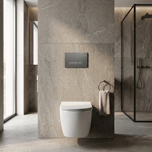 Podometni Set za WC Slim 024N z Gumbom HD Titan