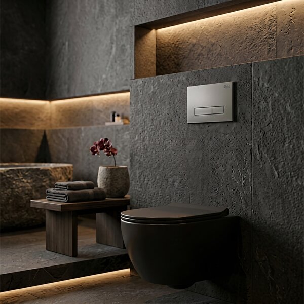 Podometni Set za WC Slim 024N z Gumbom HD Titan