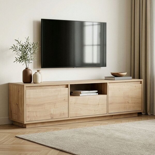 TV omarica v hrastovem dekorju v naravni barvi 160x42x30 cm Sentinel – Kalune Design