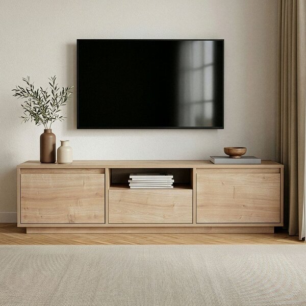 TV omarica v hrastovem dekorju v naravni barvi 160x42x30 cm Sentinel – Kalune Design