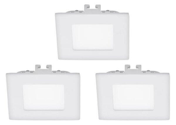 Eglo 94733 - KOMPLET 3x LED Vgradna svetilka FUEVA 1 1xLED/2,7W/230V