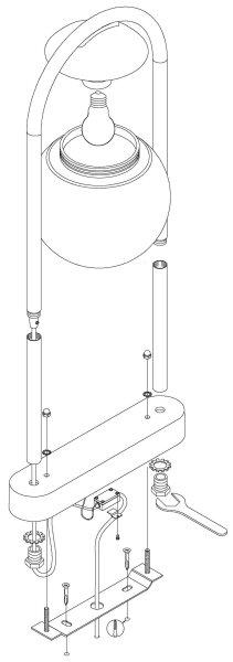 Eglo 98733 - Zunanja svetilka VECCHIA 1xE27/28W/230V IP44