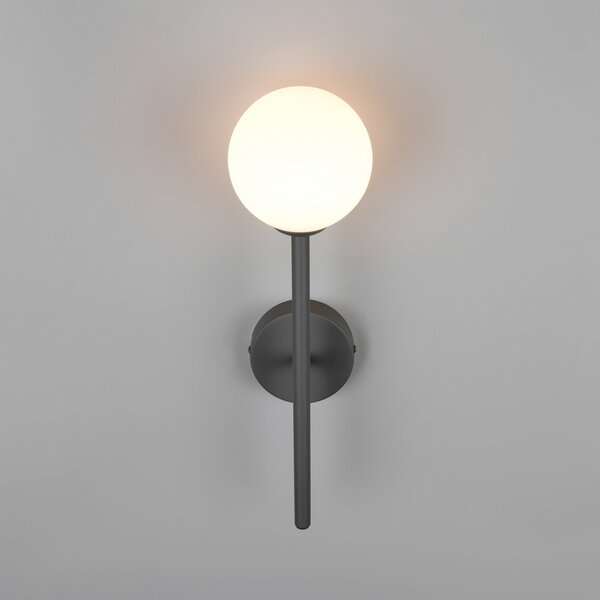 Trio Lighting Stenska svetilka Firano, antracitna, višina 42 cm, kovina, Črna, Dnevna soba / jedilnica, Kovina, Sodobni