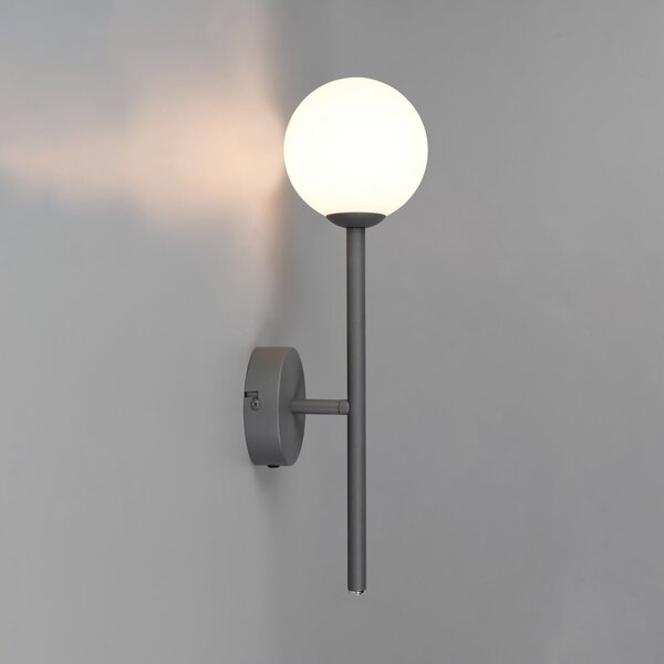 Trio Lighting Stenska svetilka Firano, antracitna, višina 42 cm, kovina, Črna, Dnevna soba / jedilnica, Kovina, Sodobni