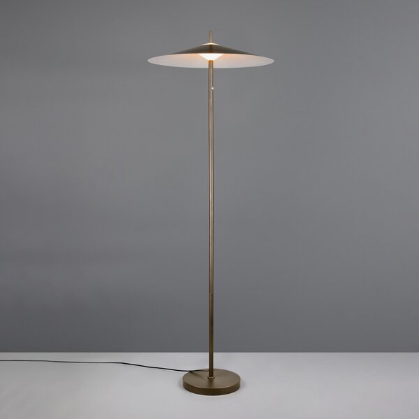 Trio Lighting LED-stoječa svetilka Amalo v platinasti barvi, višina 145 cm, kovina, CCT, zatemnjen, Kovinska, Dnevna soba / jedilnica, Kovina, Sodobni