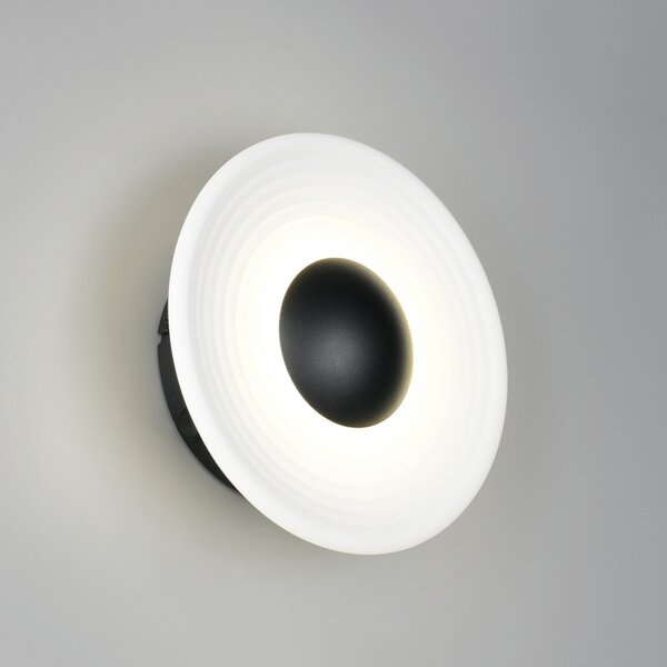 Trio Lighting LED-stenna svetilka Sirena, bela, Ø 20 cm, steklo, CCT, zatemnjen, Bela, Dnevna soba / jedilnica, Steklo