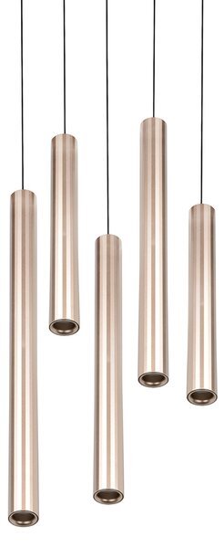Trio Lighting LED-visoka svetilka Arimato, Ø 35 cm, krem barve, kovina, CCT, Bež, Dnevna soba / jedilnica, Kovina, Sodobni