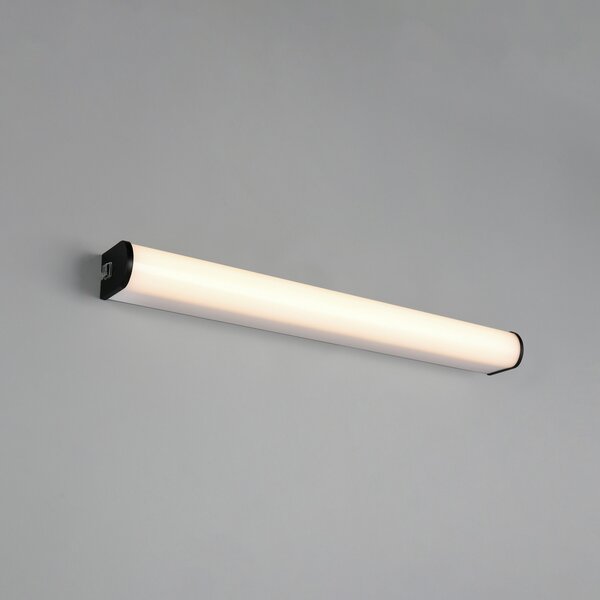 Trio Lighting LED-stenna svetilka Giacomo, širina 60 cm, črna, kovina, IP44, Črna, Kopalnica, Kovina, Sodobni