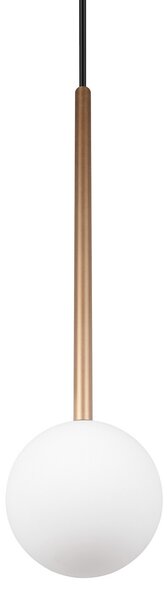 Trio Lighting Visoka svetilka Firano, zlata, Ø 12 cm, kovina, Zlata / medeninasta, Dnevna soba / jedilnica, Kovina, Sodobni