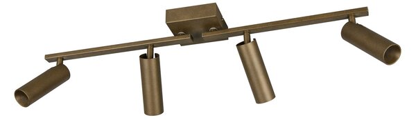 Trio Lighting Stropni reflektor Dara, dolžina 66 cm, platinasto obarvan kovinski, 4-kraki., Kovinska, Dnevna soba / jedilnica, Kovina, Sodobni