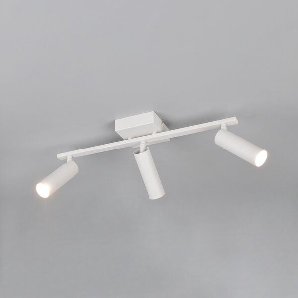 Trio Lighting Stropni reflektor Dara, dolžina 46 cm, siva barva, kovina, 3-kraki., Siva, Dnevna soba / jedilnica, Kovina, Sodobni
