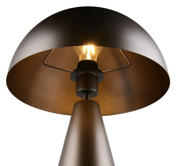 Trio Lighting Namizna svetilka Alfie, platinasta barva, višina 43 cm, kovina, E27, Kovinska, Dnevna soba / jedilnica, Kovina