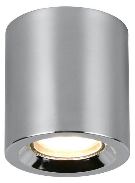 Trio Lighting Stropna svetilka Biscotto, kromirana, Ø 9,5 cm, kovina, IP44, Krom, Dnevna soba / jedilnica, Kovina, Sodobni