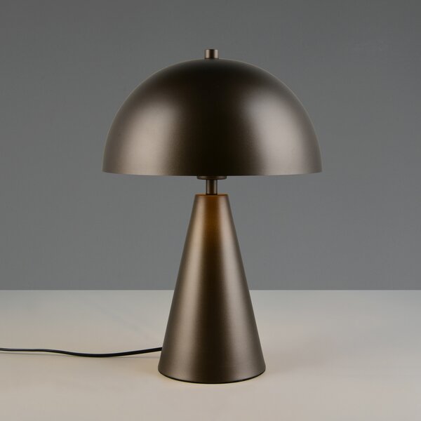 Trio Lighting Namizna svetilka Alfie, platinasta barva, višina 43 cm, kovina, E27, Kovinska, Dnevna soba / jedilnica, Kovina