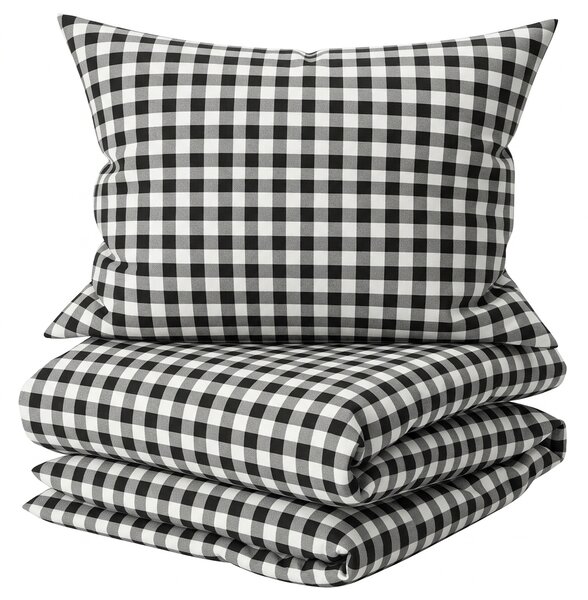 Bombažna posteljnina NORDIC CHECK temno siva Dimenzije posteljnine: 70 x 90 cm | 140 x 200 cm