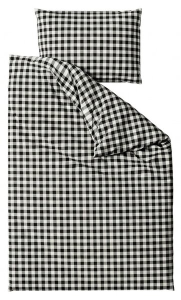 Bombažna posteljnina NORDIC CHECK temno siva Dimenzije posteljnine: 70 x 90 cm | 140 x 200 cm