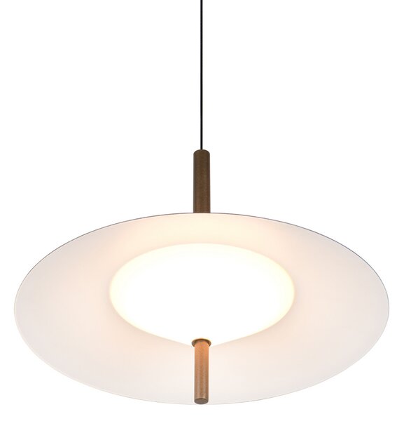 Trio Lighting LED-visoka svetilka Amalo, platinasta barva, Ø 30 cm, kovina, CCT, zatemnjen, Kovinska, Dnevna soba / jedilnica, Kovina, Sodobni