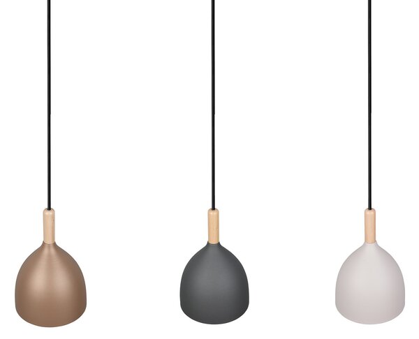 Trio Lighting Obesna svetilka Jerano, dolžina 90 cm, večbarvna, kovinska, s tremi krili., zatemnjen, Večbarvna, Dnevna soba / jedilnica, Kovina, Sodobni