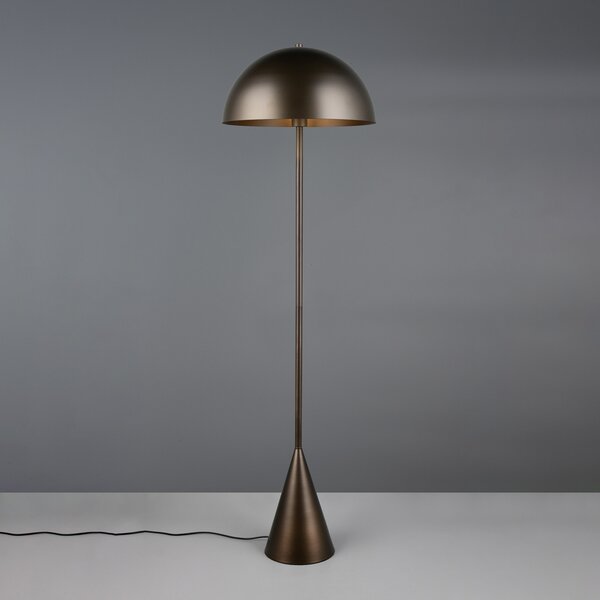 Trio Lighting Stoječa svetilka Alfie, platinasta barva, višina 130 cm, kovina, E27, Kovinska, Dnevna soba / jedilnica, Kovina