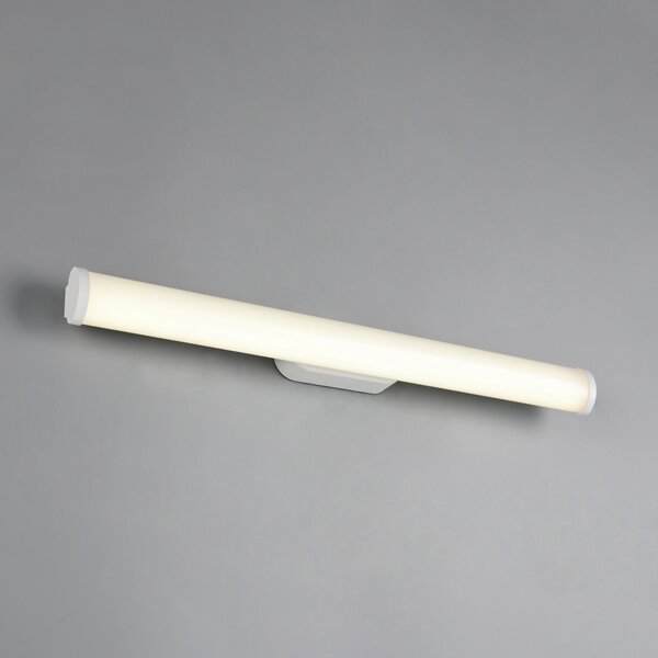Trio Lighting LED-stenna svetilka Ernesto, mat bela, širina 60 cm, 4.000 K, IP44, Bela, Kopalnica, Kovina, Sodobni