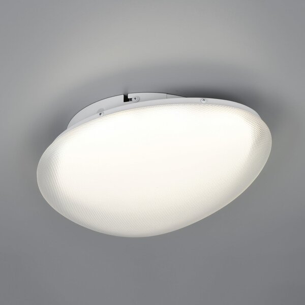 Trio Lighting LED-stropna svetilka Ozera, dolžina 36 cm, bela, plastika, CCT, zatemnjen, Bela, Dnevna soba / jedilnica, Plastika, Sodobni