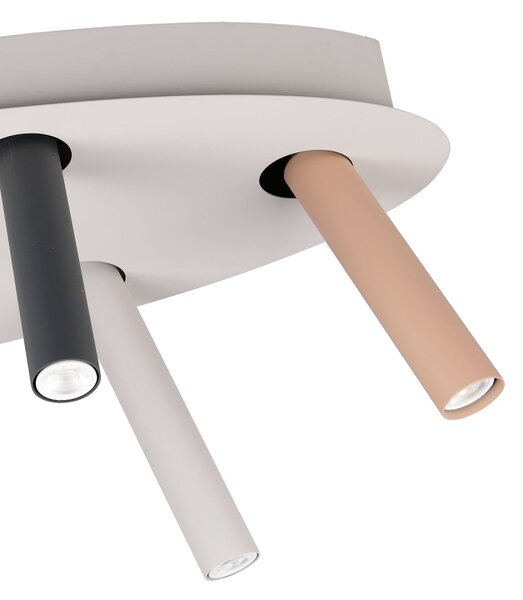 Trio Lighting Stropna svetilka Terloa, pisana, dolžina 110 cm, kovinska, z 11 kraki., Večbarvna, Dnevna soba / jedilnica, Kovina, Sodobni