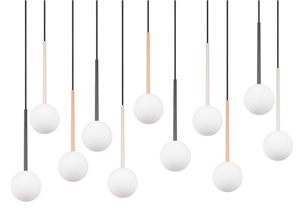 Trio Lighting Visoka svetilka Firano, večbarvna, dolžina 129 cm, kovinska, 11-žarilna., Večbarvna, Dnevna soba / jedilnica, Kovina, Sodobni