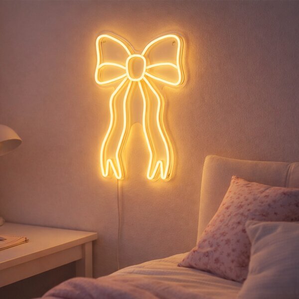 Neonska stenska svetilka toplo bela vklj. LED - Bow