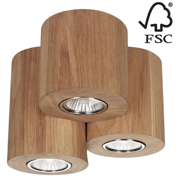 Spot-Light 2066374 - Stropna svetilka WOODDREAM 3xGU10/6W/230V