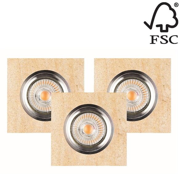 Spot-Svetilka 2515339 - SET 3x LED Vgradna svetilka VITAR 1xGU10/5W/230V peščenjak