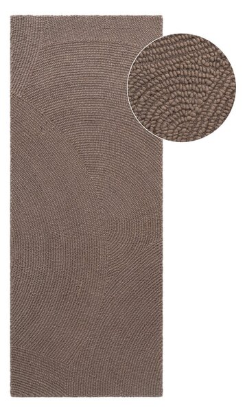 Sivorjav ročno tkan volnen tekač 80x200 cm Calmio – Hanse Home