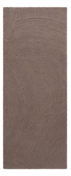 Sivorjav ročno tkan volnen tekač 80x200 cm Calmio – Hanse Home