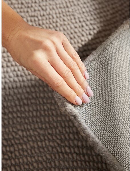 Sivorjav ročno tkan volnen tekač 80x200 cm Calmio – Hanse Home