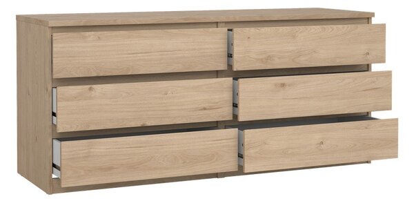 Komoda v hrastovem dekorju 154x70x50 cm Naia – Tvilum