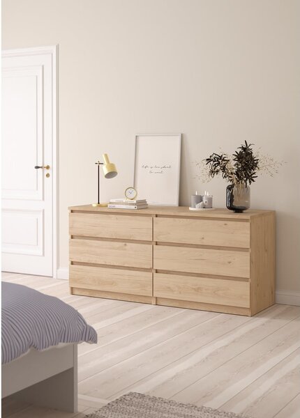 Komoda v hrastovem dekorju 154x70x50 cm Naia – Tvilum