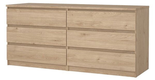 Komoda v hrastovem dekorju 154x70x50 cm Naia – Tvilum