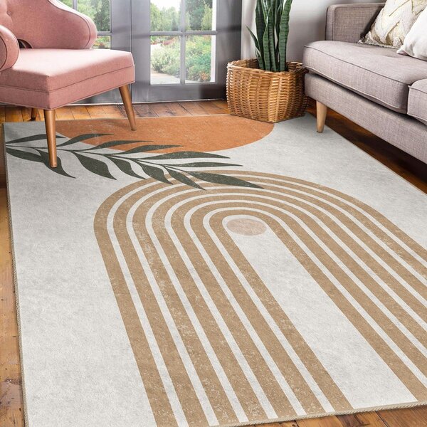 Kremno bel pralen tekač 80x200 cm Dot Arch – Mila Home
