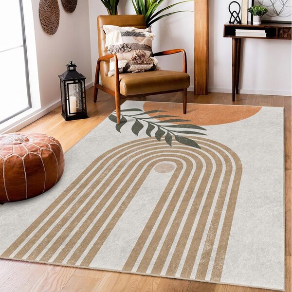 Kremno bel pralen tekač 80x200 cm Dot Arch – Mila Home