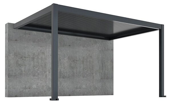 Pergola - stenska Bellano S25 (Barva ogrodja: Antracit, Aluminij, Š x G x V: 4 x 3 x 2,5 m)