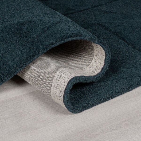 Zelenomodra ročno tkana volnena preproga 160x230 cm Shard Teal – Flair Rugs