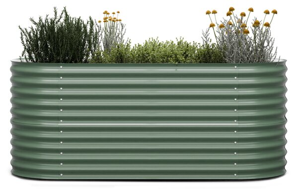 Blumfeldt Dvignjena gredica High Grow, 200 x 80 x 100 cm, iz valovite jeklene pločevine, enostavna za montažo, odporna proti rji in mrazu