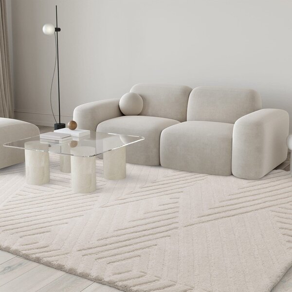 Kremno bela volnena preproga 200x290 cm Hague – Asiatic Carpets
