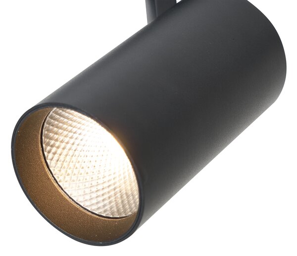 Sodobni reflektor črn za 1-fazni sistem tirnic vklj. LED - Iconic Mark