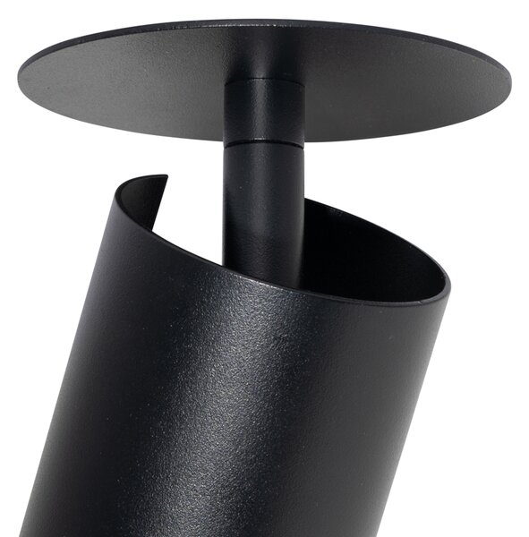 Komplet 6 modernih vgradnih reflektorjev črne barve GU10 50mm - Chels