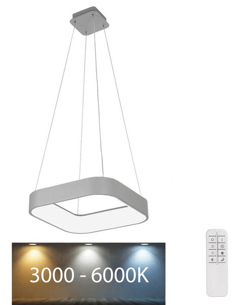 Rabalux - LED Zatemnitveni lestenec na vrvici LED/28W/230V kvadrat 3000-6000K + Daljinski upravljalnik