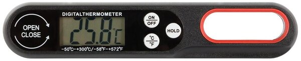 Zložljiv LCD kuhinjski termometer za meso in tekočine do 300°C