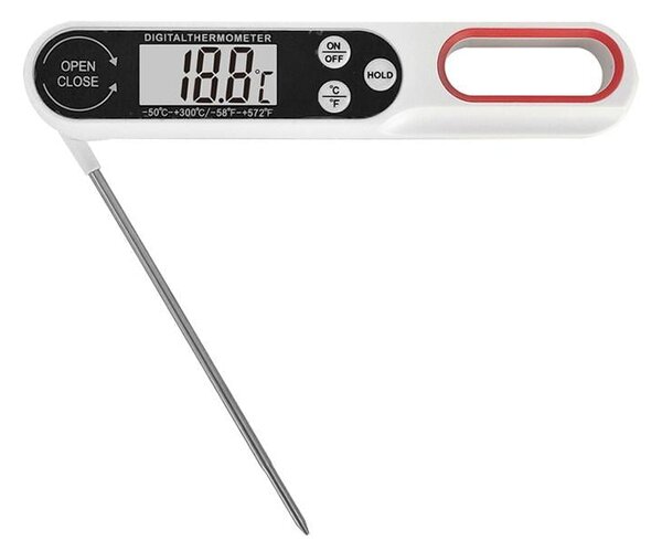 Zložljiv LCD kuhinjski termometer za meso in tekočine do 300°C