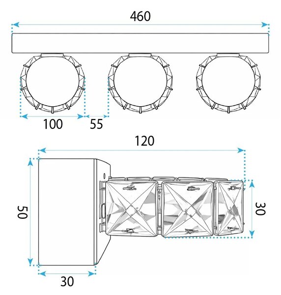 Stenska svetilka LED APP1939-3W GOLD