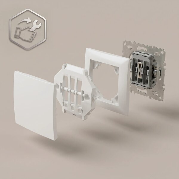 Enojno Stikalo OSTE JNH006-W WHITE